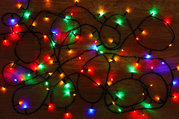 Noel ışıkları parlayan — Stok fotoğraf