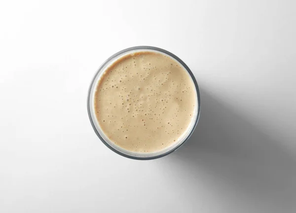 Glass of fresh protein smoothie — Stock Photo, Image
