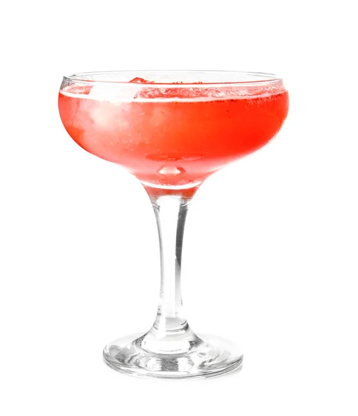 Glas av läckra jordgubb cocktail — Stockfoto