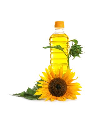 Pişirme yağı ve ayçiçeği ile kompozisyon    