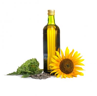 Pişirme yağı ve ayçiçeği ile kompozisyon     