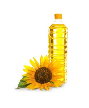 Pişirme yağı ve ayçiçeği ile kompozisyon     