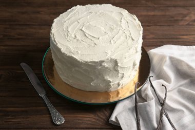 Lezzetli vanilyalı Pasta krema ile 