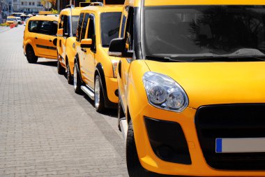 Bölge otopark ayakta taksi araba
