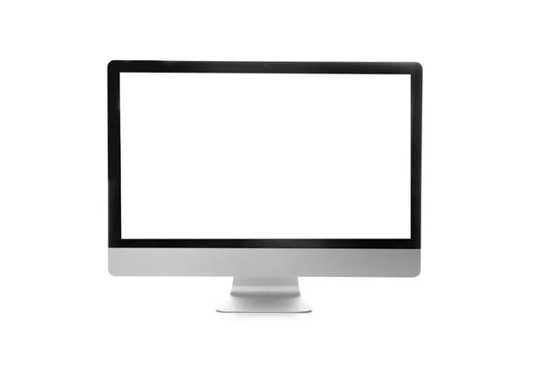 Modern monitor on white — Stock Photo, Image