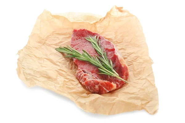 Fresh raw meat with rosemary — Stock Photo, Image