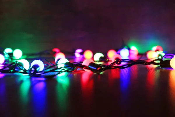 Christmas lights glowing — Stock Photo, Image