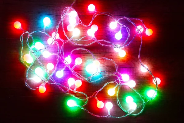 Noel ışıkları parlayan — Stok fotoğraf