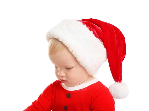 Szczęśliwe dziecko w kostium Santa — Zdjęcie stockowe