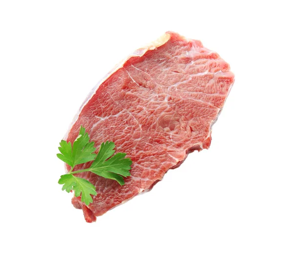 Fresh raw meat with parsley — Stock Photo, Image