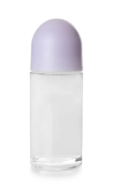 Kvinnliga deodorant på vit — Stockfoto