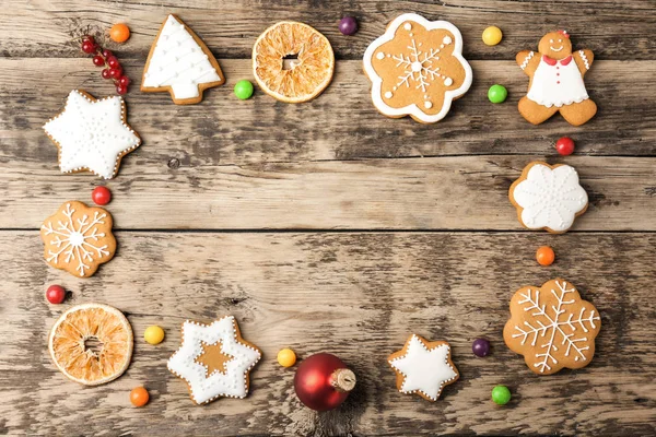 Biscoitos caseiros saborosos de Natal — Fotografia de Stock