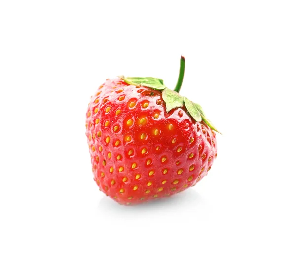 Ripe strawberry on white — Stock Photo, Image