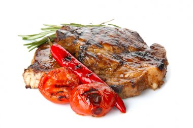 Sebze ile lezzetli biftek 