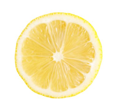 beyaz üzerine limon dilimi