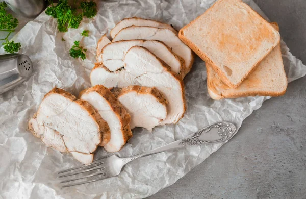 Delicious cooked turkey fillet — Stock Photo, Image