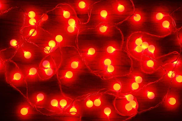 Christmas lights glowing — Stock Photo, Image