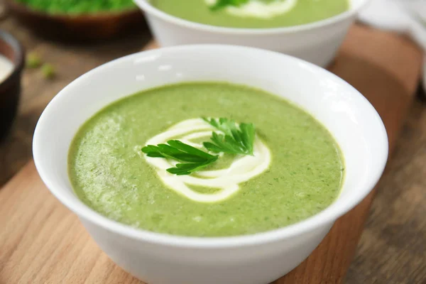 Färsk grönkål soppa — Stockfoto