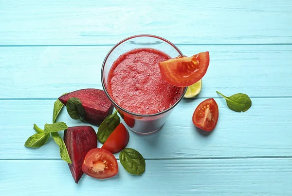 Glas vers fruit smoothie — Stockfoto