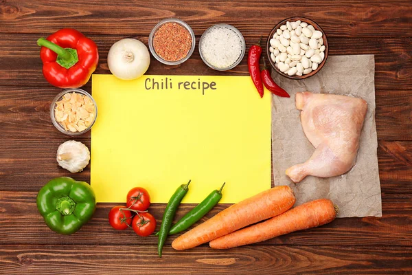 Ingredients for delicious turkey chili — Stock Photo, Image