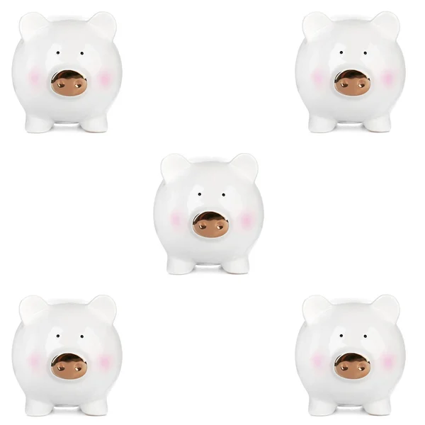 Piggy banken op witte achtergrond — Stockfoto