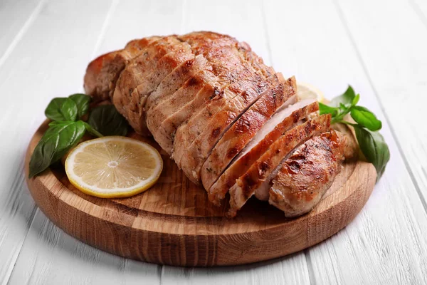 Delicious sliced turkey fillet — Stock Photo, Image