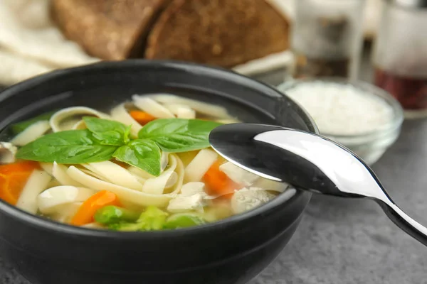 Delicious turkey soup — Stock Photo, Image