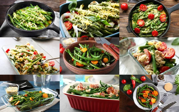 Collage van verschillende gerechten — Stockfoto