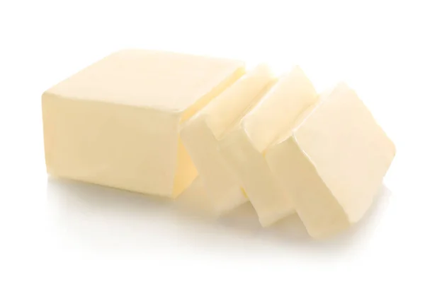 Bloque de mantequilla cortado — Foto de Stock