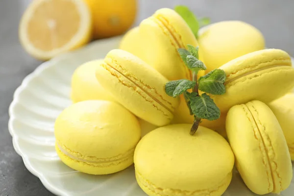 Macarons de limão caseiros — Fotografia de Stock