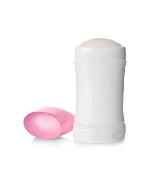 Ženské deodorant na bílém — Stock fotografie