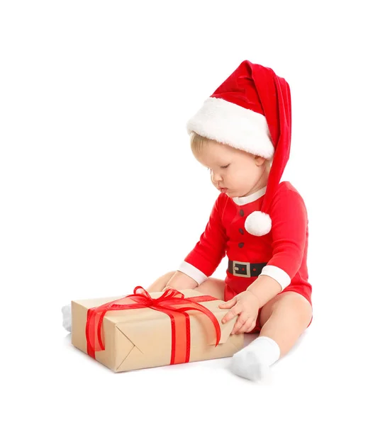 Szczęśliwe dziecko w kostium Santa — Zdjęcie stockowe
