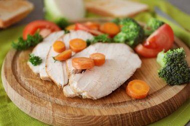 lezzetli dilimlenmiş hindi fileto 