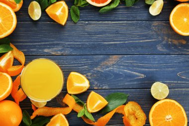 Çerçeve lezzetli narenciye yaptı