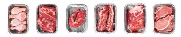 Colagem de carne fresca — Fotografia de Stock