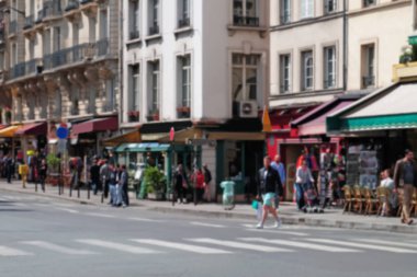 Güzel şehir sokak bulanık görünüm güneşli