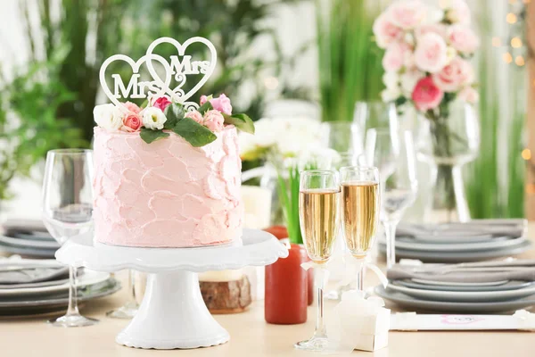 Table served for wedding — Stock Photo, Image