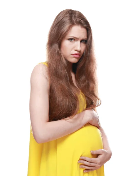 Συναισθηματική έγκυο γυναίκα — Φωτογραφία Αρχείου