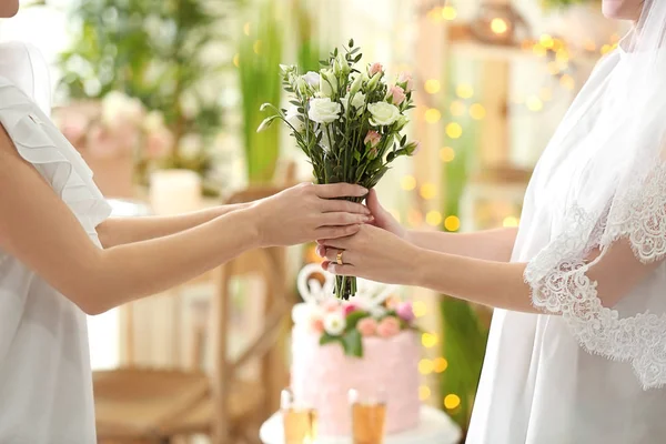 Brides on lesbian wedding — Stock Photo, Image