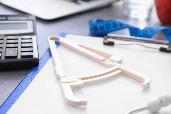 Der Arbeitsplatz des Ernährungswissenschaftlers in der Klinik — Stockfoto