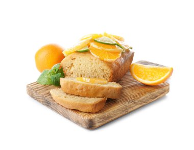 Lezzetli narenciye pasta dilimlenmiş