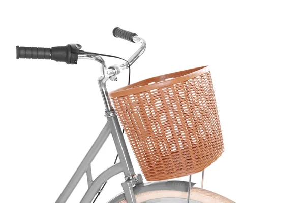 自行车用柳条篮 — 图库照片