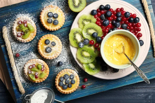 yaban mersini ile gevrek tart 