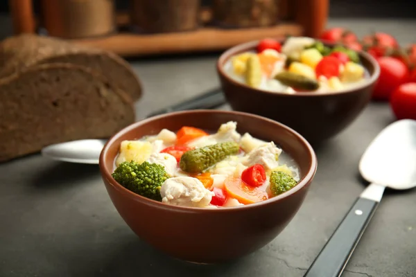 Delicious turkey soup — Stock Photo, Image