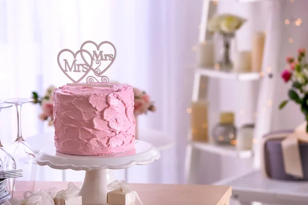 Tårta för lesbisk bröllop — Stockfoto