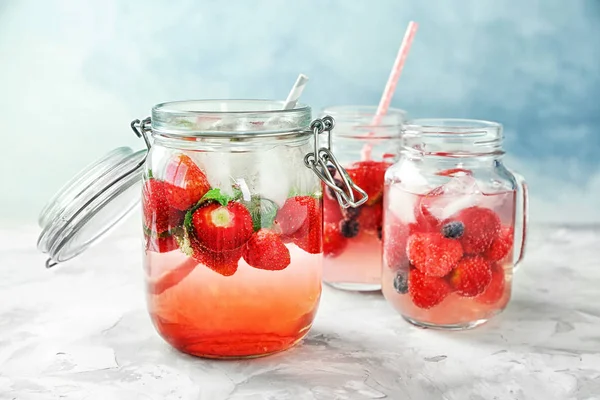 Deliciosa limonada de morango — Fotografia de Stock