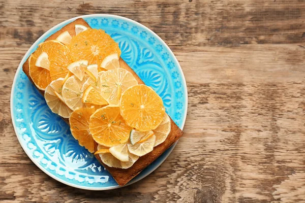 Delicious citrus cake — Stock Photo, Image