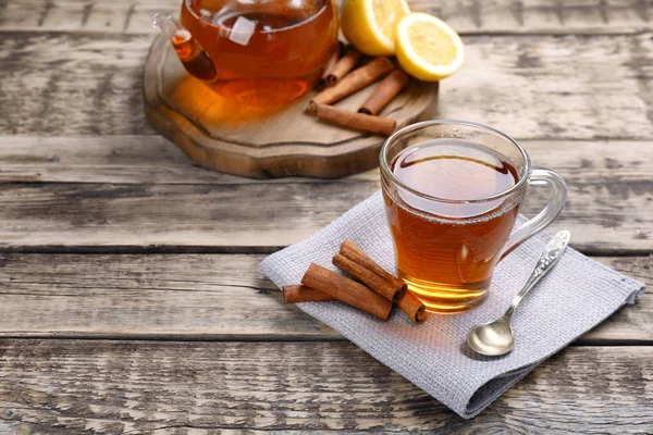 Té de canela caliente — Foto de Stock