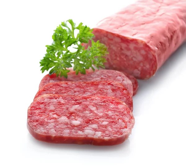 Deliziosa salsiccia affettata — Foto Stock