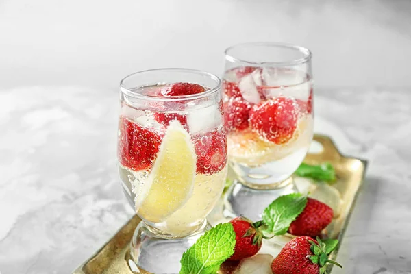 Heerlijke aardbeien limonade — Stockfoto